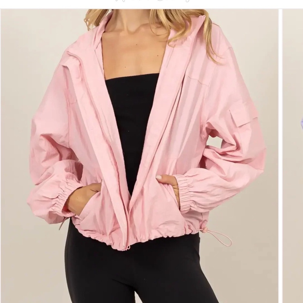 Women's Pink Hooded Jacket
